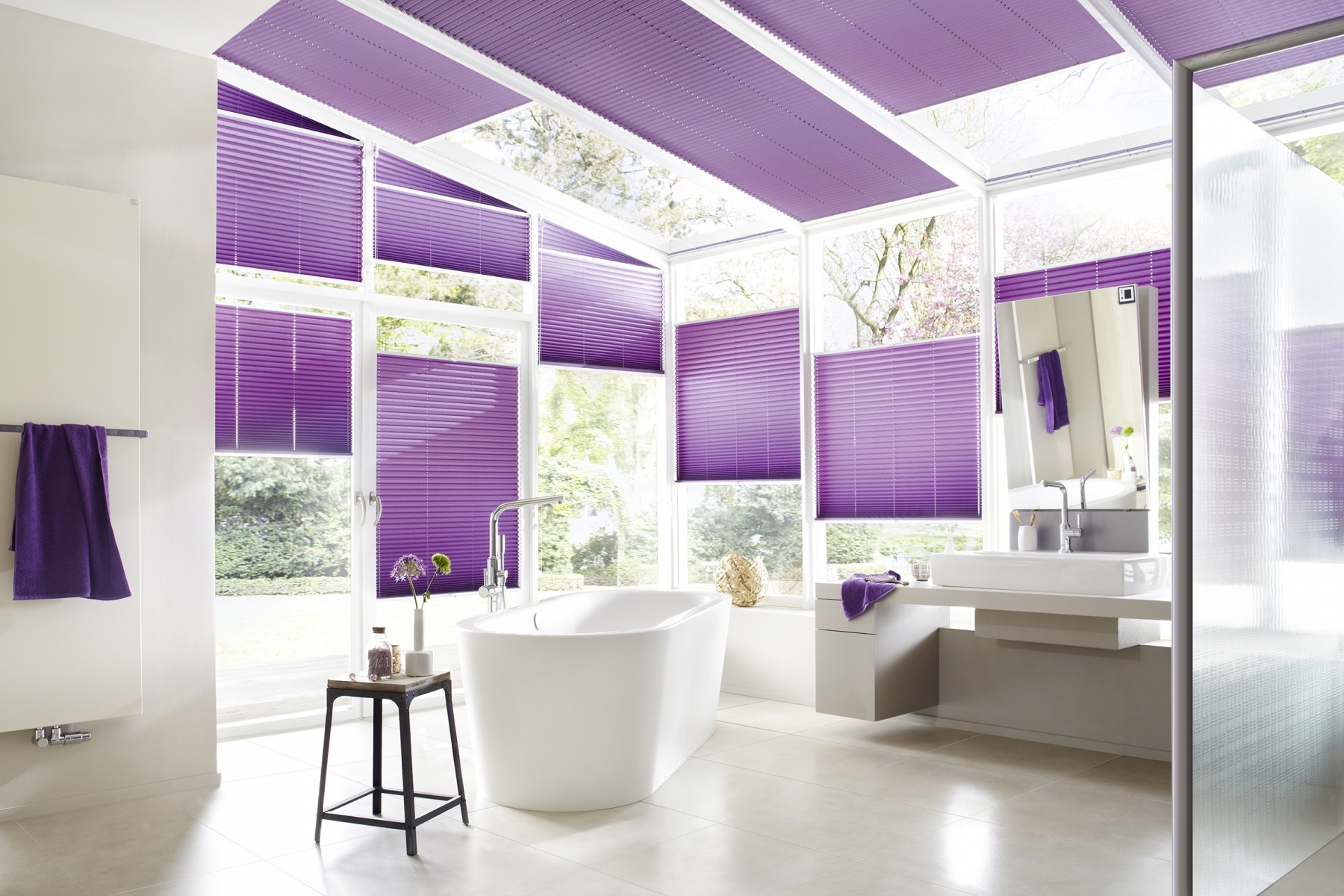 Luxury Room With Pleated Blinds
